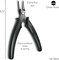 The Beadsmith Hi-Tech Chain Nose Pliers, 5.5 inches (140mm) with high carbon steel head, black comfort grip handle with spring, tool for jewelry making, electronics or micro mechanics
